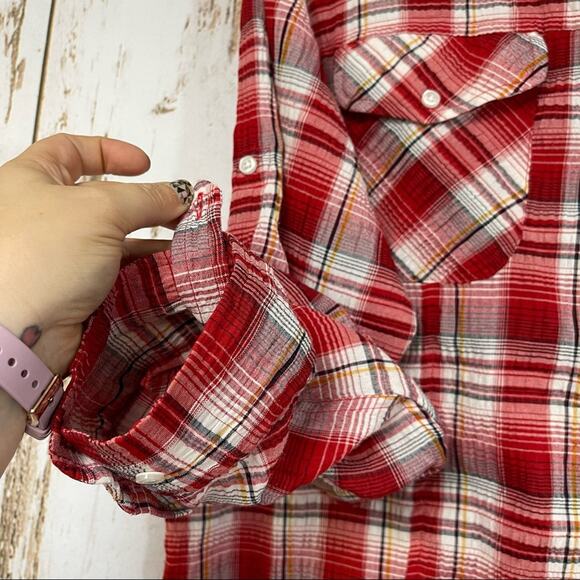 Overdrive, Plaid Textured Button Down Shirt. Size Large. Excellent condition! - Picture 2 of 6